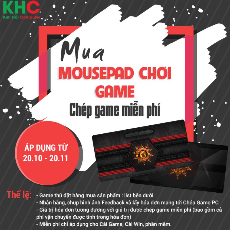 Mua Mousepad chơi game, chép game miễn phí